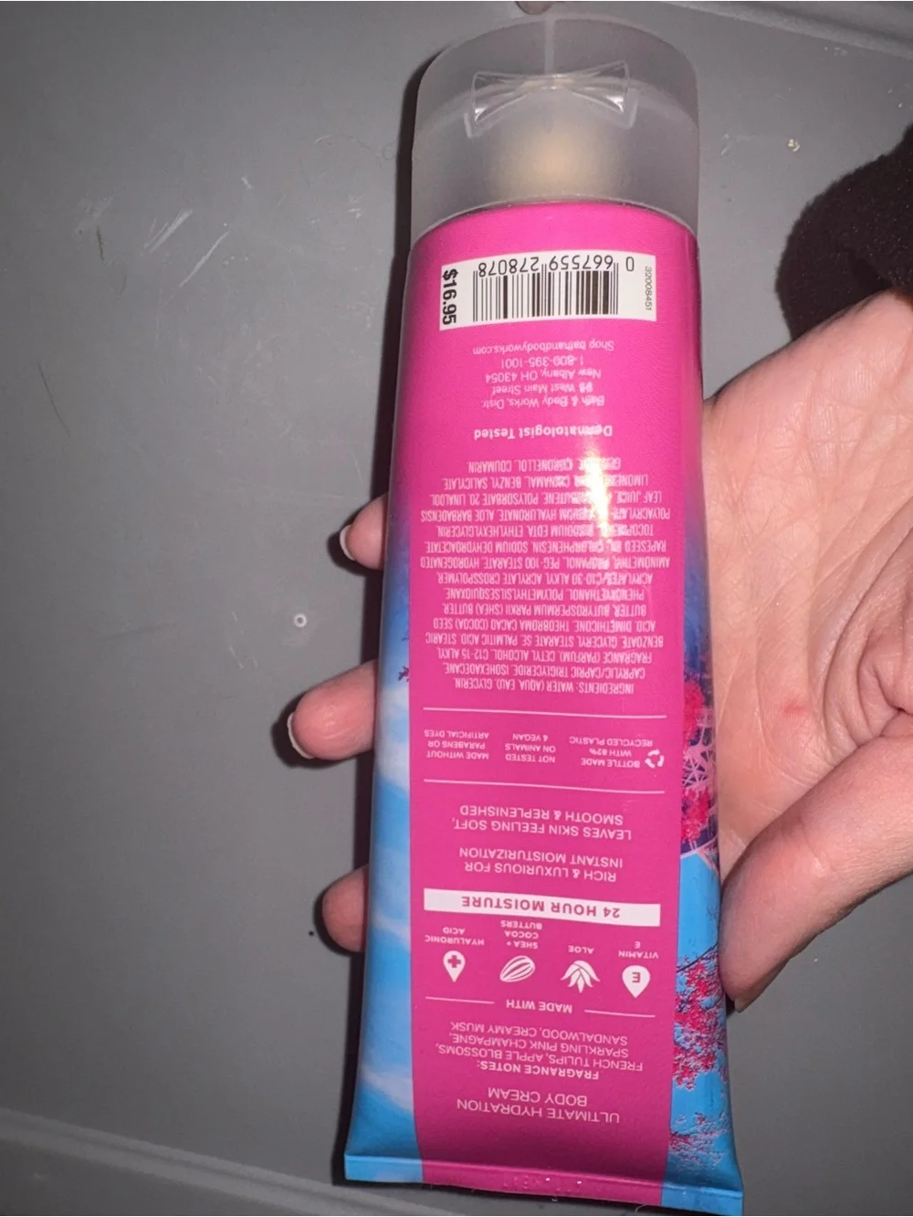Bath & Body Works Paris Amour Body Cream - Blue & Pink